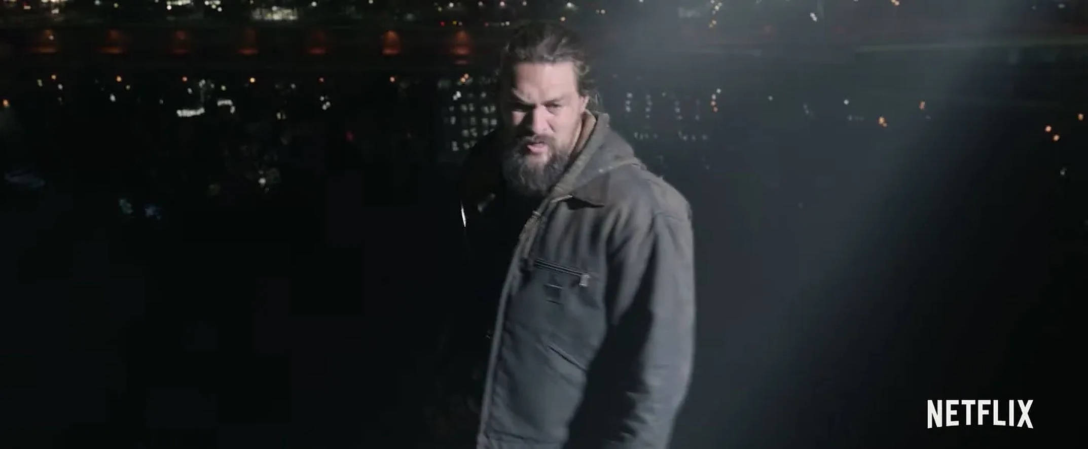 Jason Momoa, city skyline, night, Full HD Desktop Wallpaper