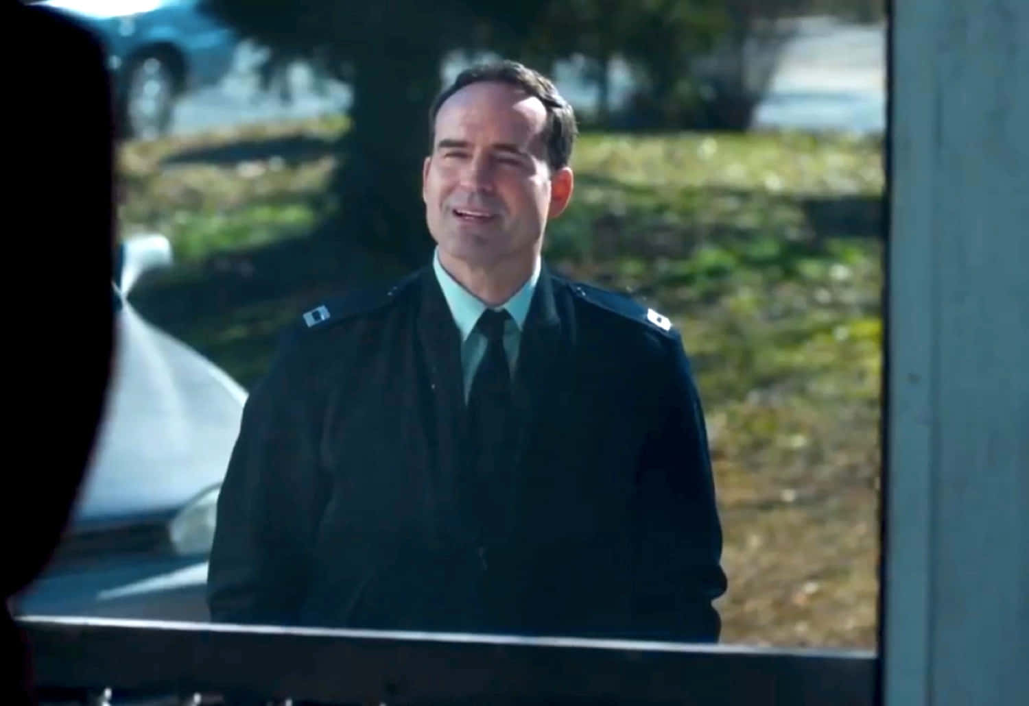Jason Patric, dark uniform, car, HD Desktop Wallpaper