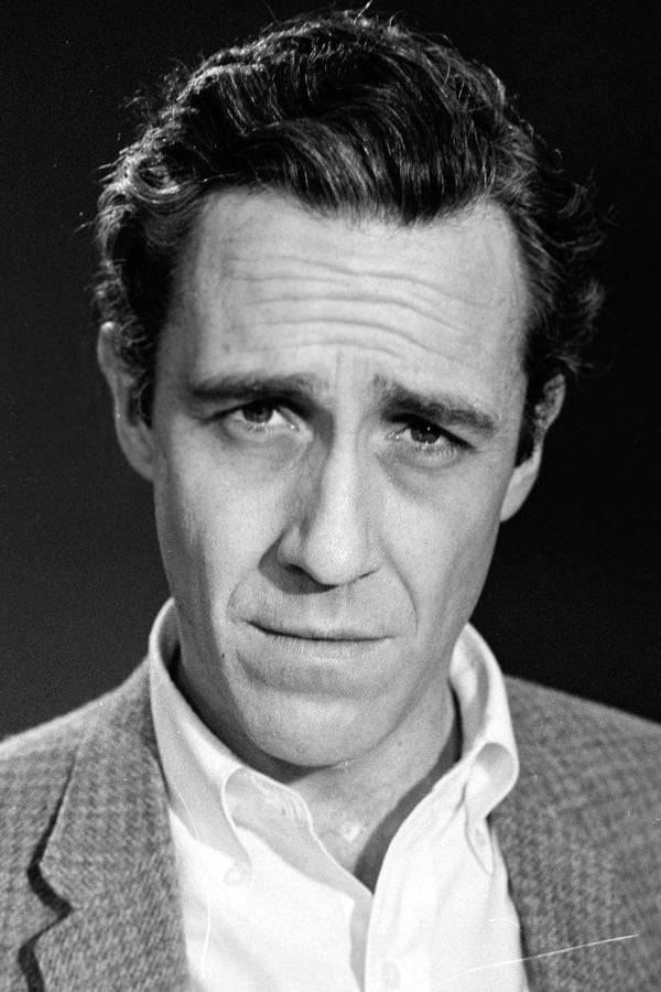 Jason Robards, black and white portrait, intense eyes, SD Phone Wallpaper