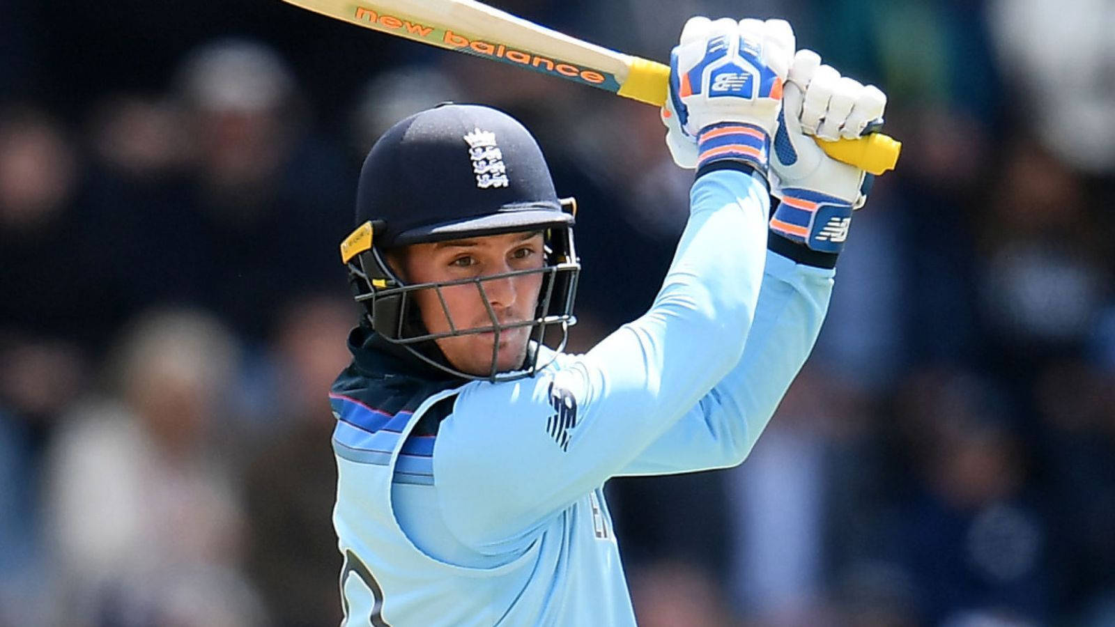 Jason Roy, cricket bat, light blue uniform, HD Desktop Wallpaper