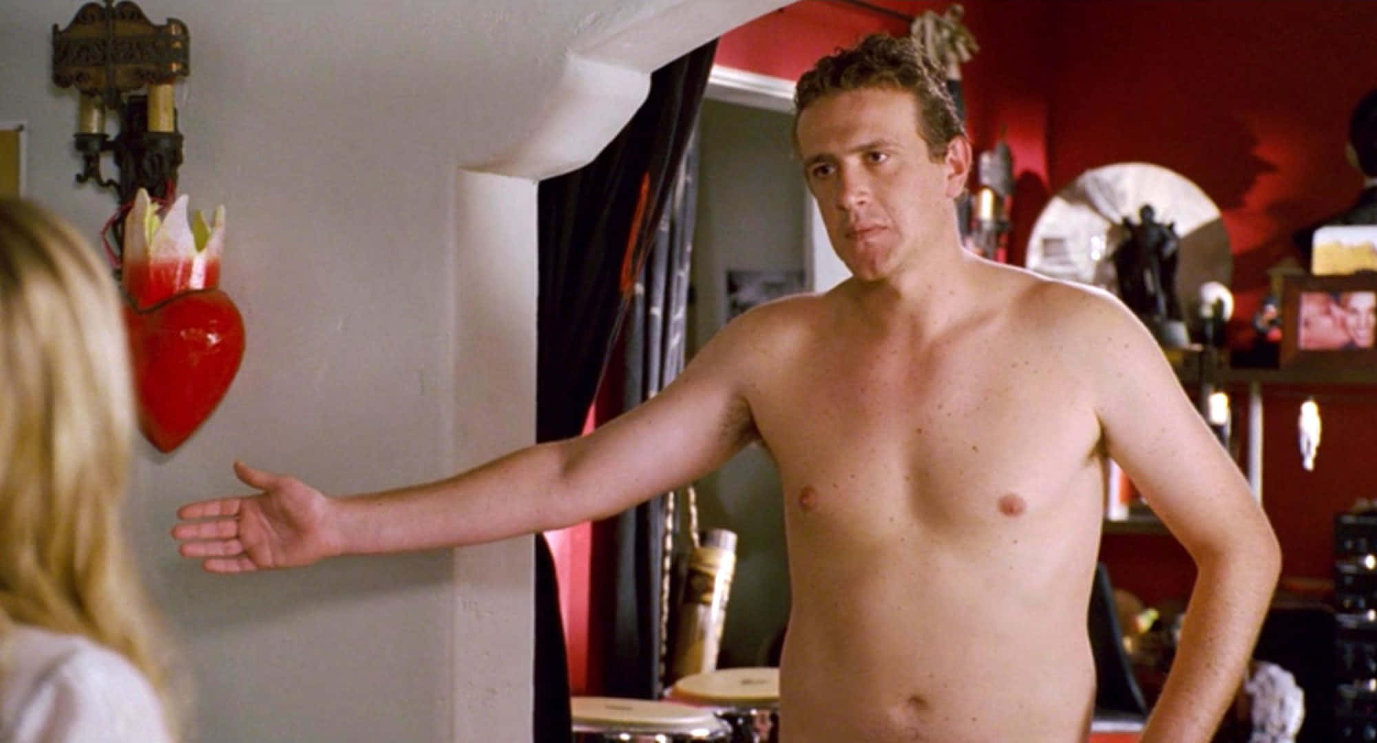 Jason Segel, red carpet, red walls, Full HD Desktop Wallpaper