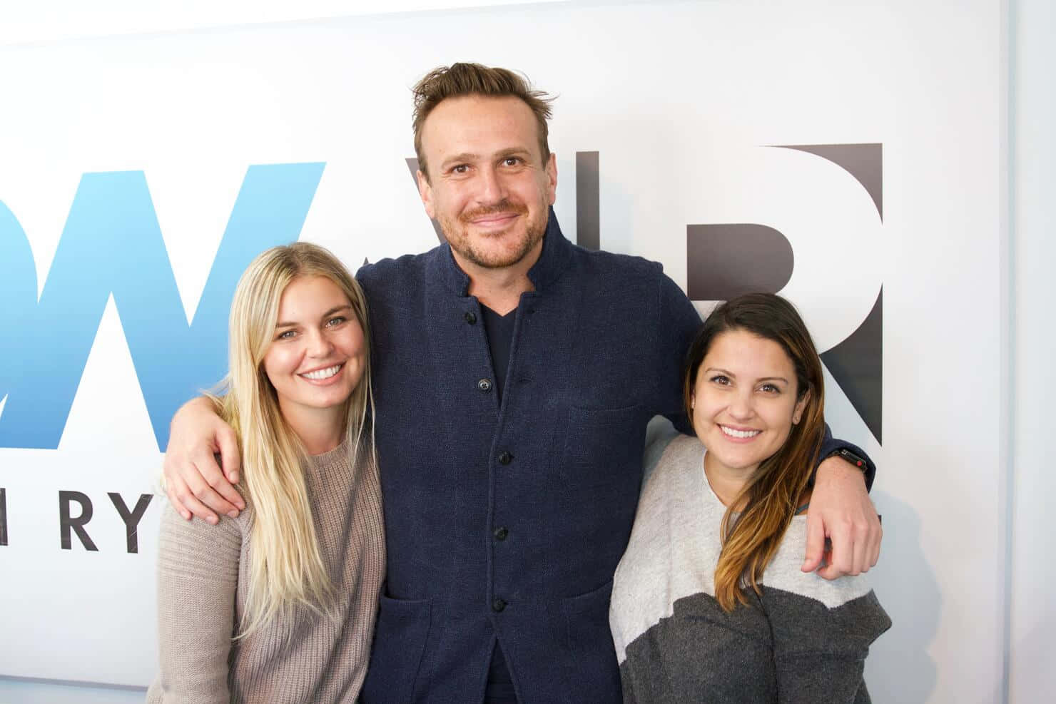 Jason Segel, branded backdrop, bold lettering, HD Desktop Wallpaper