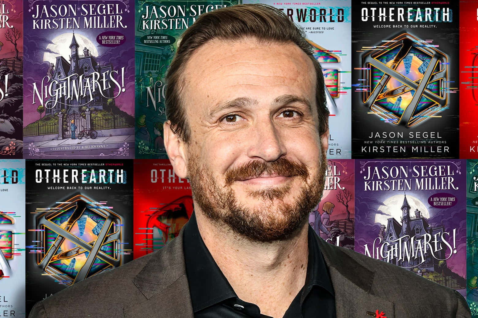 Jason Segel, book covers, colorful collage, HD Desktop Wallpaper