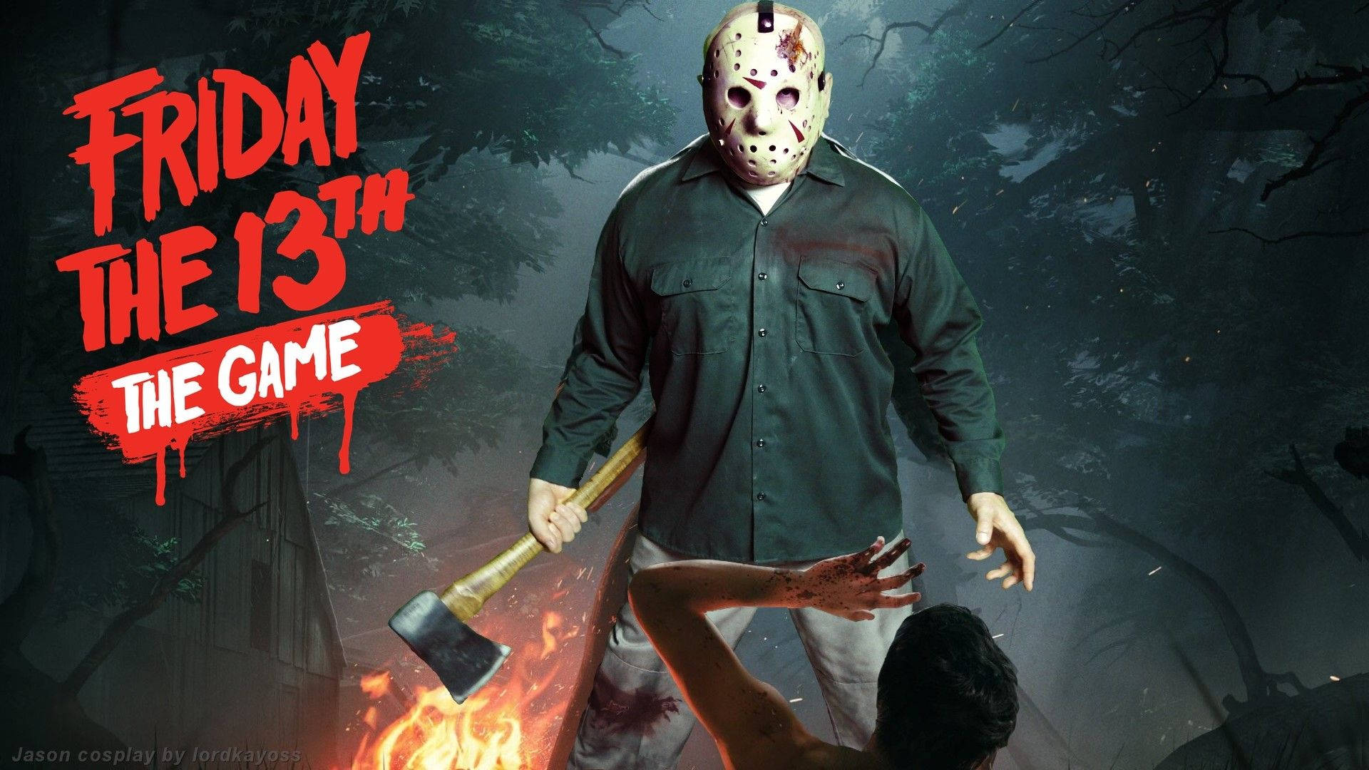 Jason Voorhees, hockey mask, axe, Full HD Desktop Wallpaper