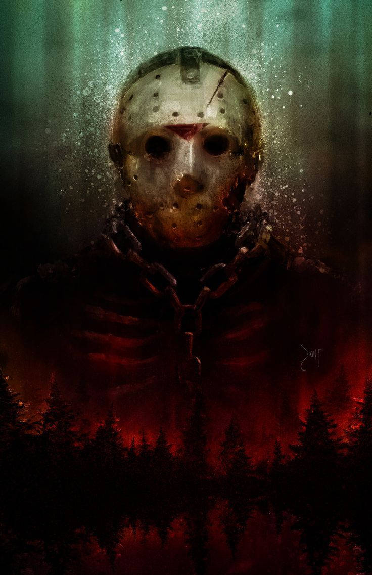 Jason Voorhees, iconic mask, bloodstained hockey mask, SD Phone Wallpaper
