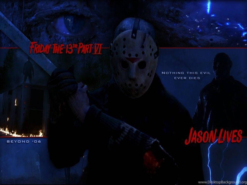Jason Voorhees, hockey mask, machete, SD Desktop Wallpaper