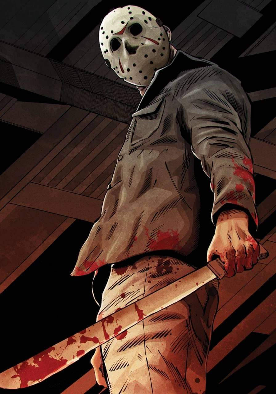 Jason Voorhees, bloodstained hockey mask, torn clothes, HD Phone Wallpaper