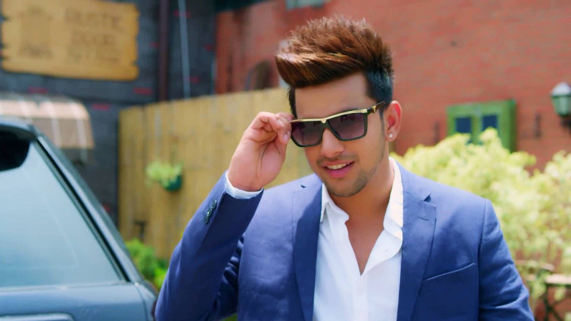 Jass Manak, blue suit, sunglasses, Full HD Desktop Wallpaper