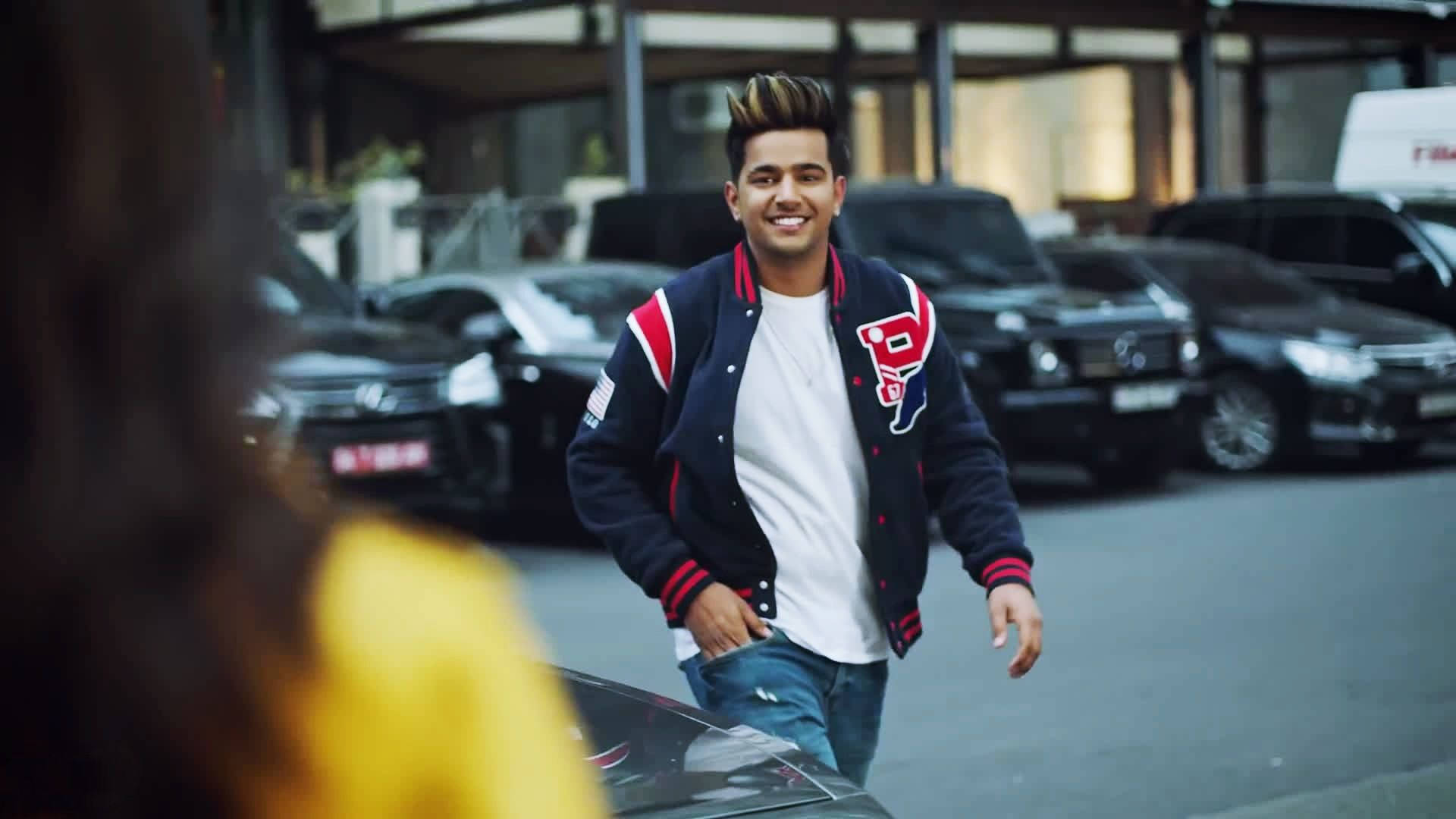 Jass Manak, varsity jacket, city street, Full HD Desktop Wallpaper