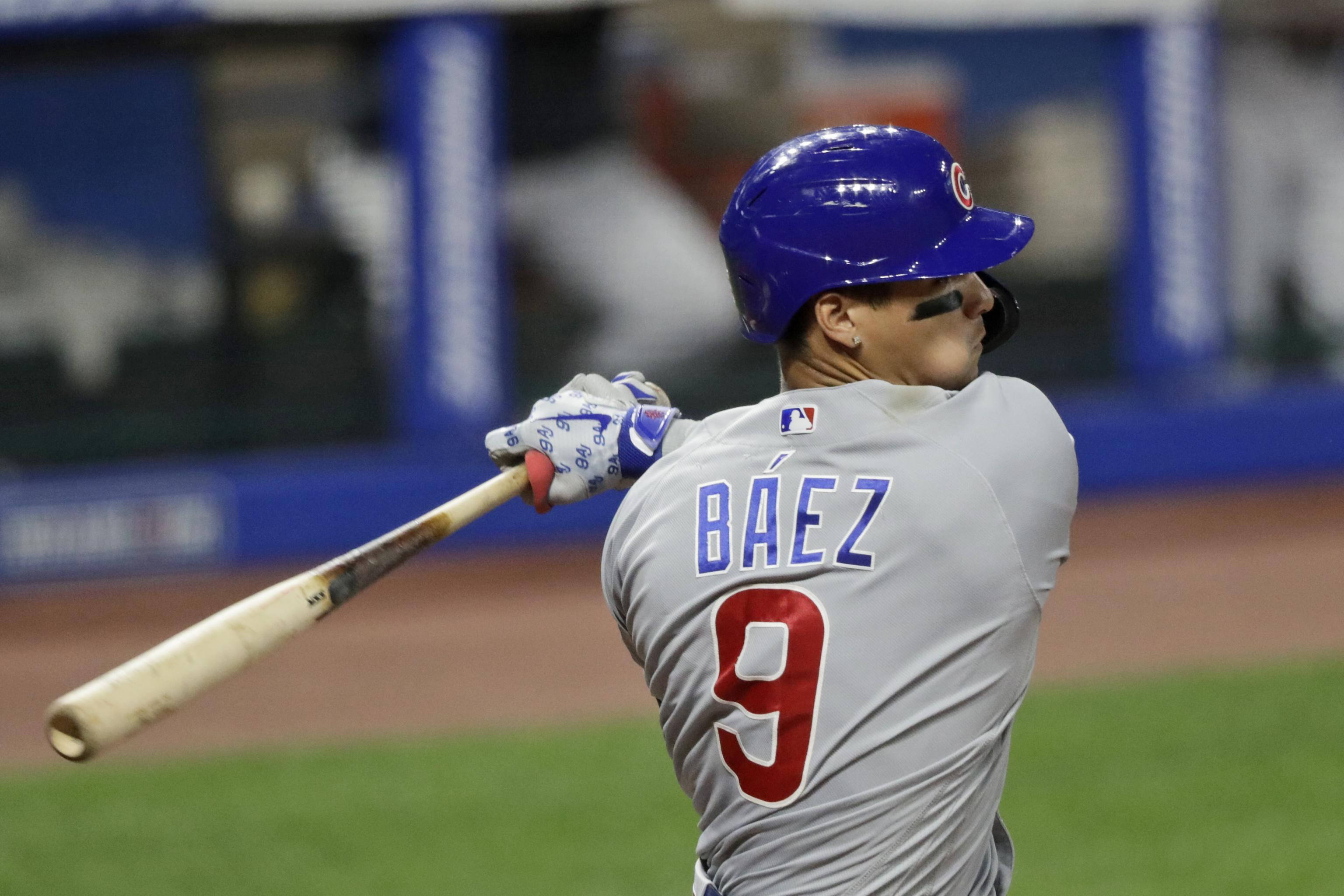 Javier Baez, baseball bat, field, 2K Desktop Wallpaper