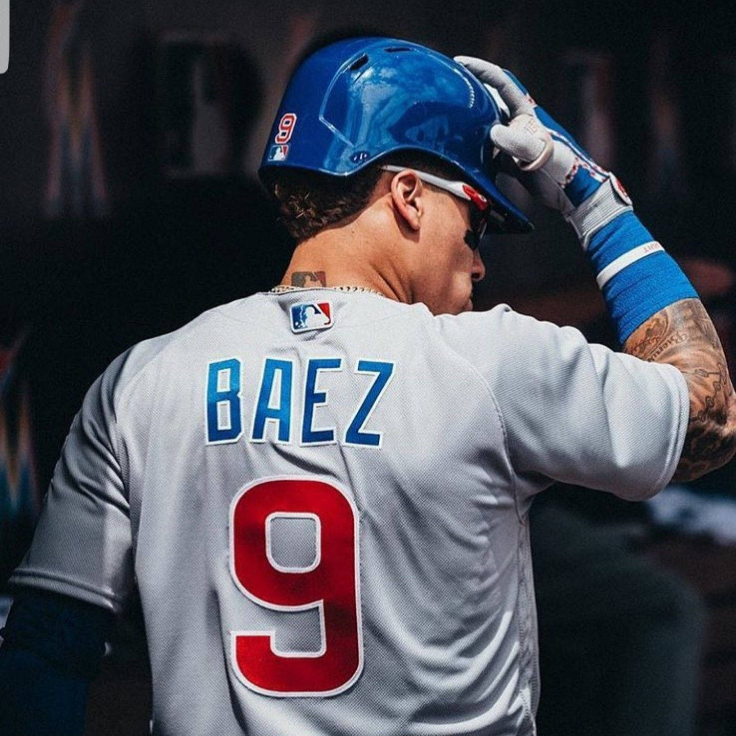 Javier Baez, BAEZ 9, gray jersey, HD Desktop Wallpaper