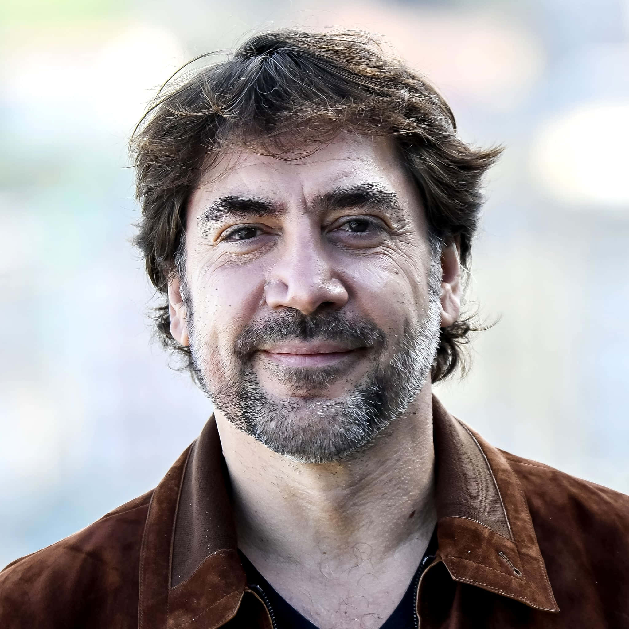 Javier Bardem, Emmy Award-Winning Actor, brown suede jacket, Full HD Desktop Wallpaper