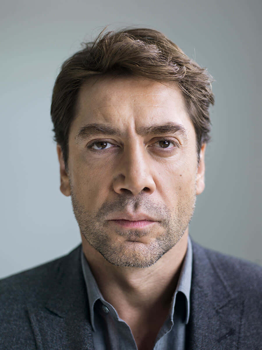 Javier Bardem, tousled brown hair, stubble, SD Phone Wallpaper