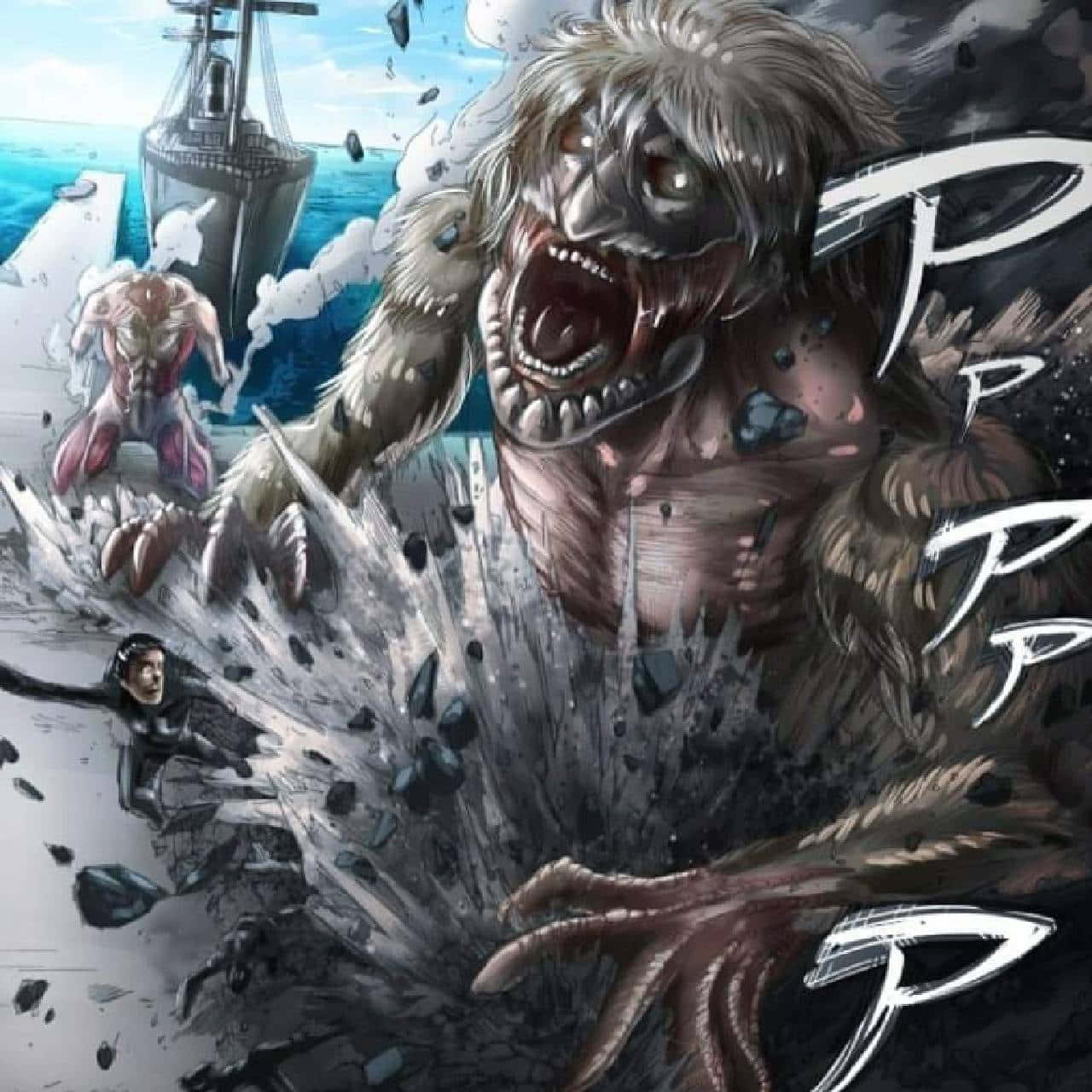 Jaw Titan, colossal, roaring titan, HD Desktop Wallpaper