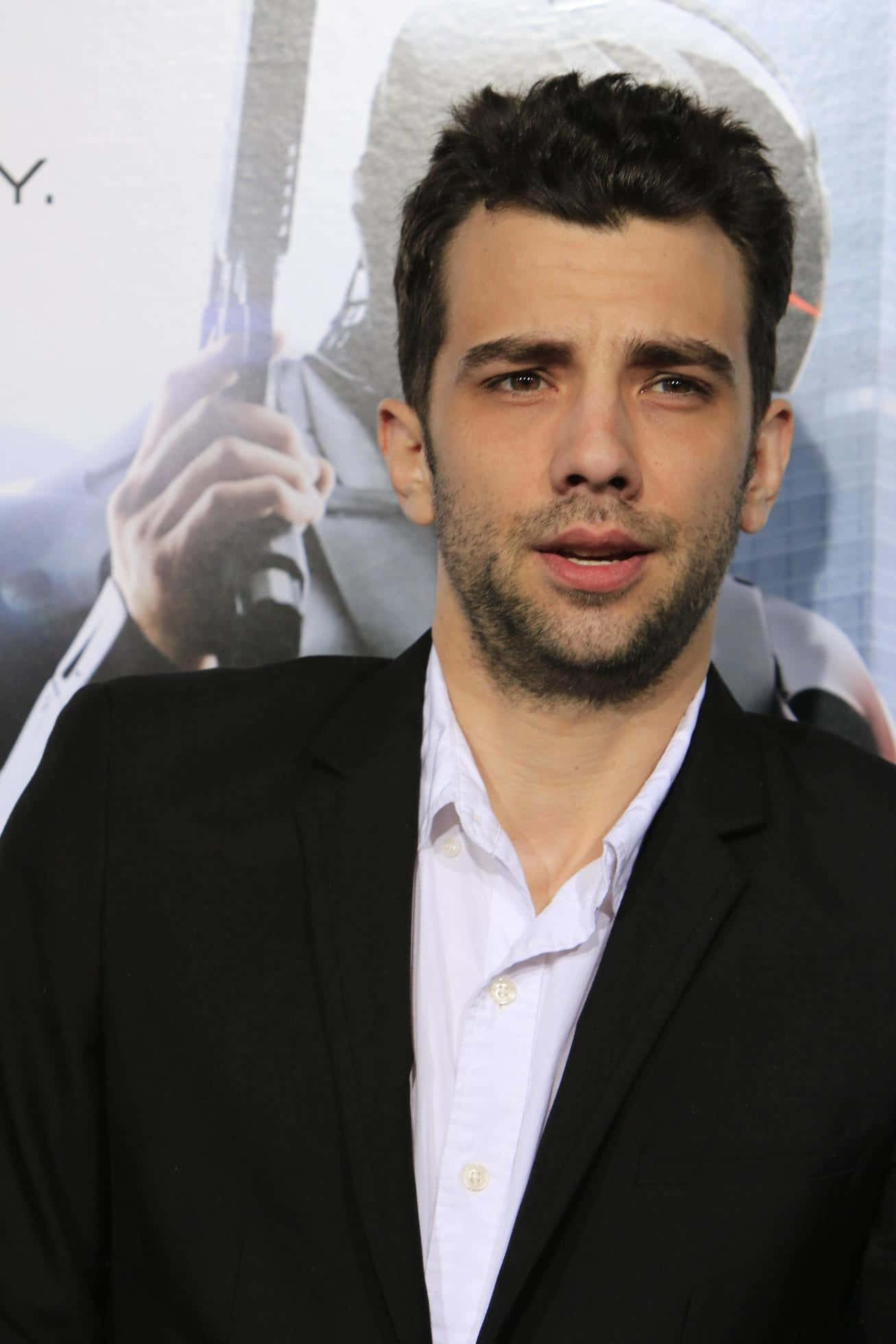 Jay Baruchel, black blazer, white shirt, Full HD Phone Wallpaper