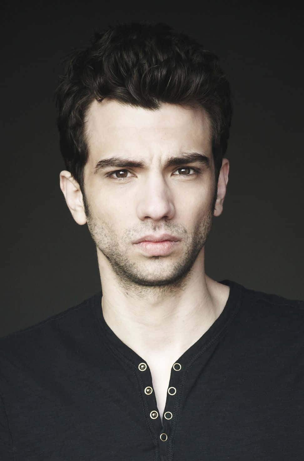 Jay Baruchel, black henley shirt, dark background, HD Phone Wallpaper