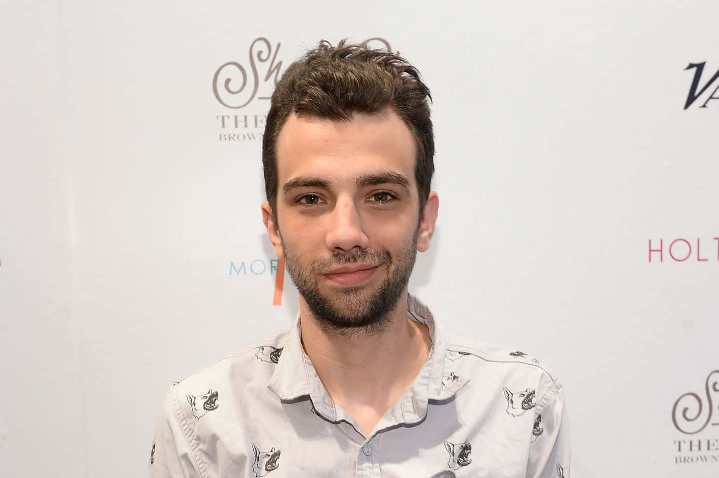 Jay Baruchel, Canadian actor, patterned button-up shirt, HD Desktop Wallpaper