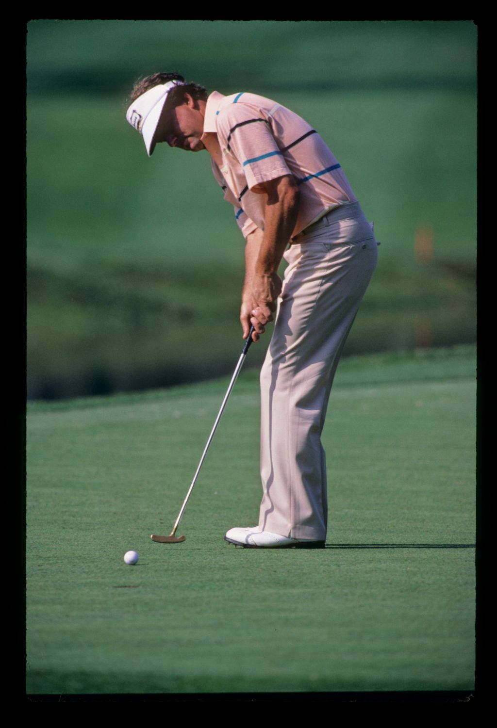 Jay Haas, pink striped shirt, white visor, HD Phone Wallpaper
