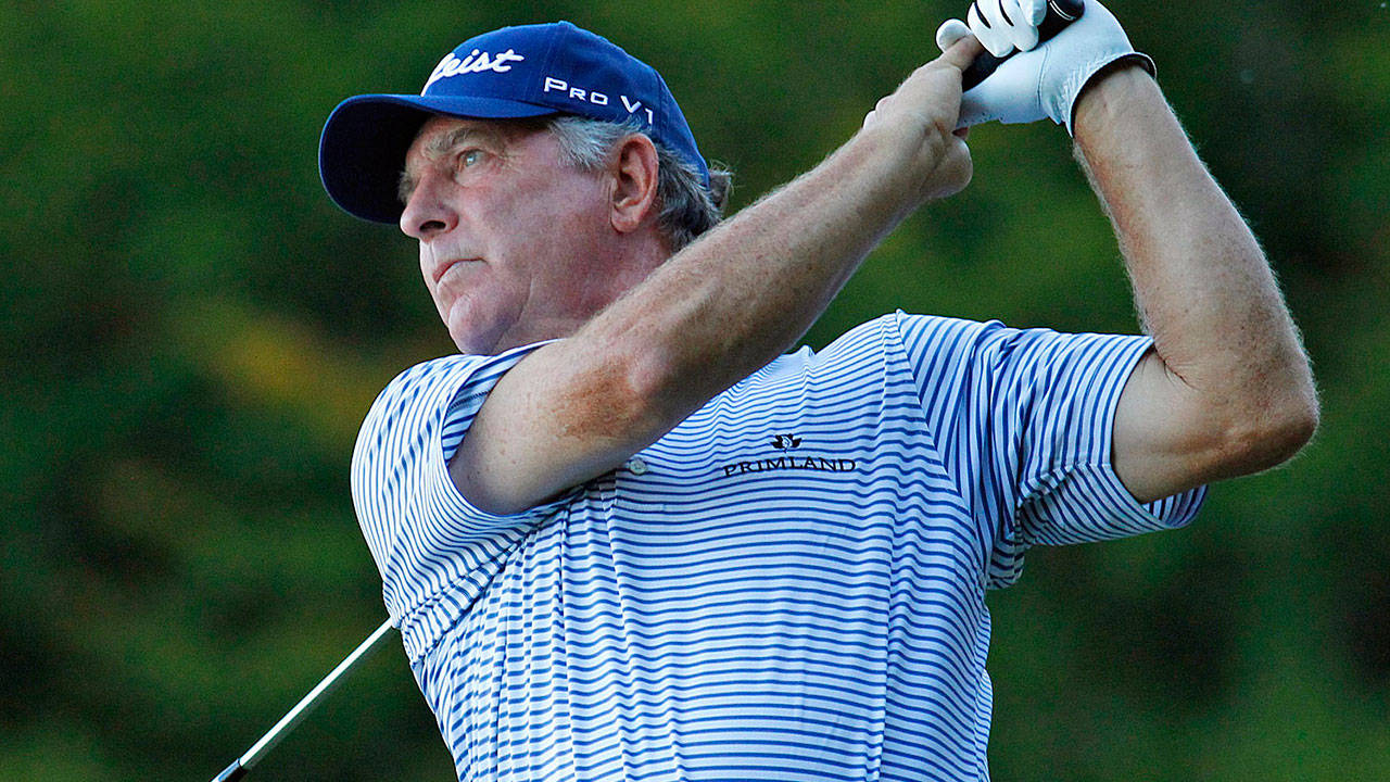 Jay Haas, blue cap, striped shirt, HD Desktop Wallpaper