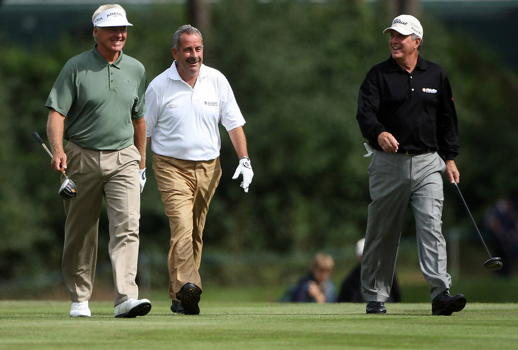 Jay Haas, senior golfers, lush green fairway, SD Desktop Wallpaper