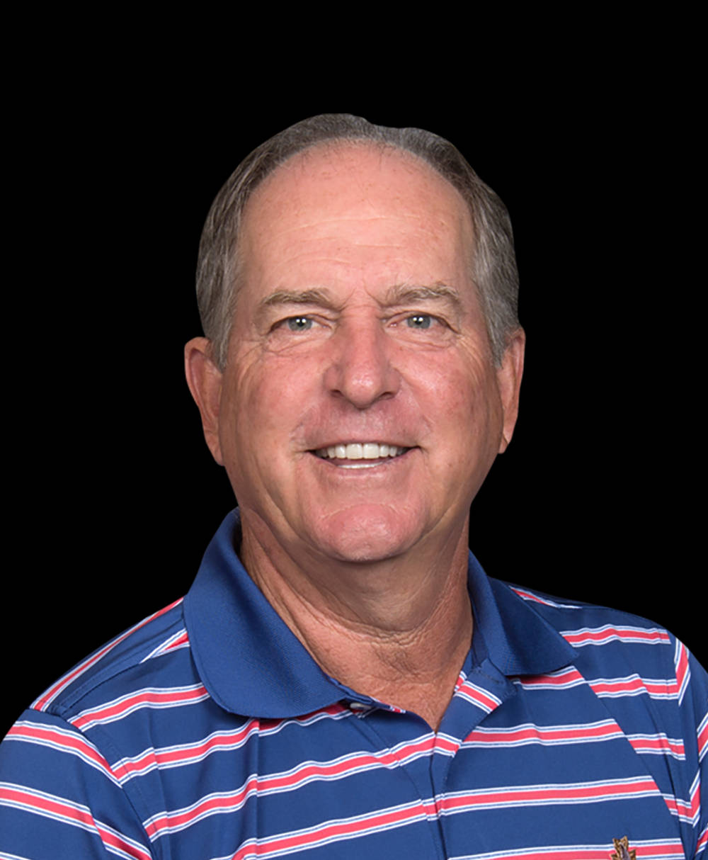 Jay Haas, blue red and white striped polo shirt, black background, SD Phone Wallpaper