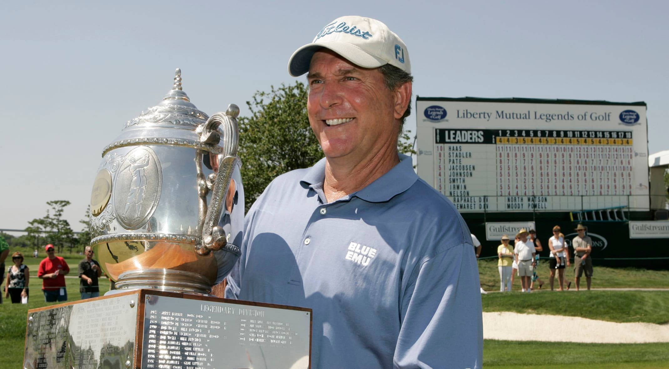 Jay Haas, silver trophy, sunny golf course, Full HD Desktop Wallpaper