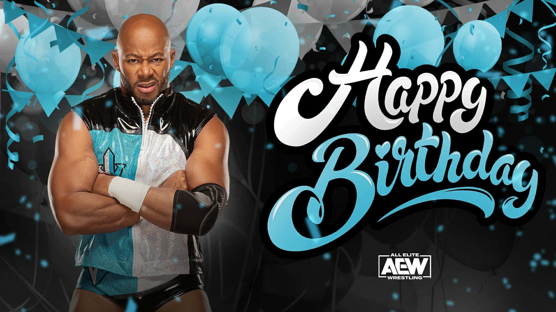Jay Lethal, blue balloons, confetti, Full HD Desktop Wallpaper