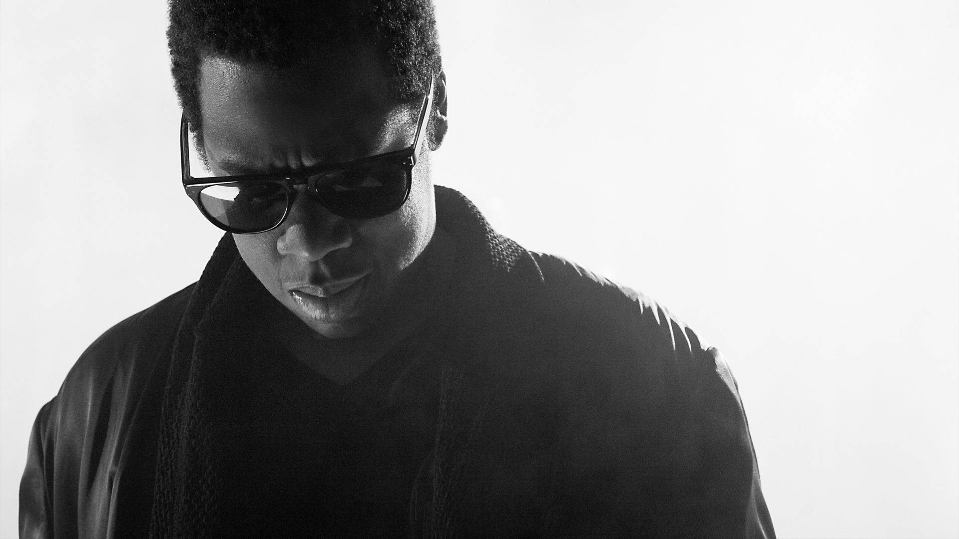 Jay-Z, grayscale photography, sunglasses, Full HD Desktop Wallpaper