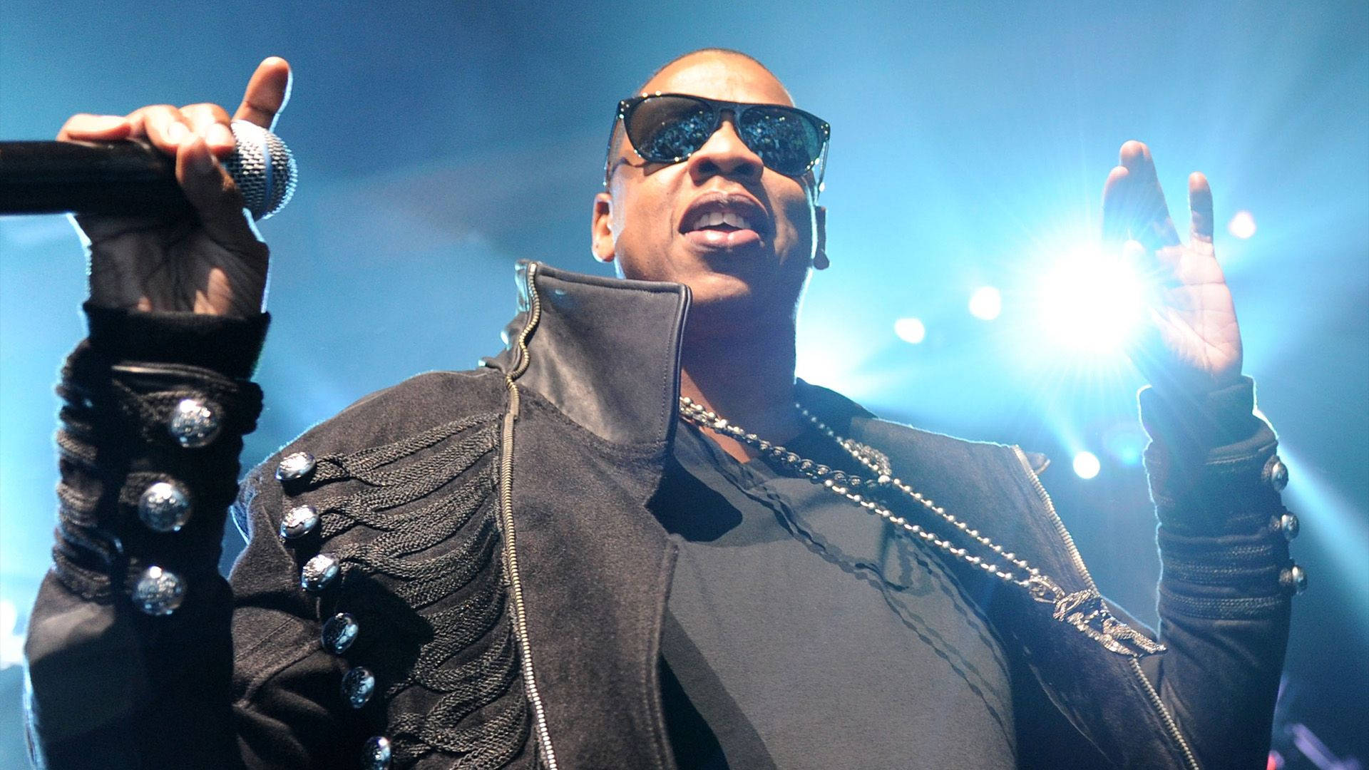 Jay-Z, black leather jacket, sunglasses, Full HD Desktop Wallpaper