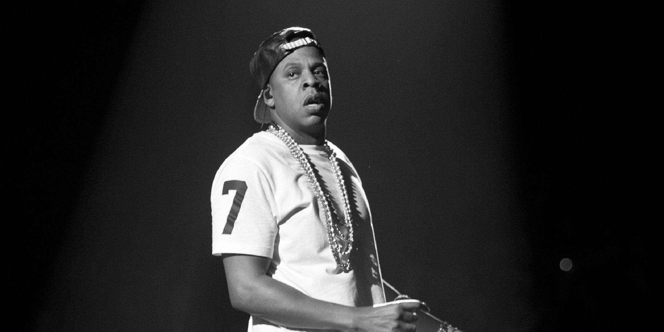 Jay-Z, white shirt, number 7, Full HD Desktop Wallpaper