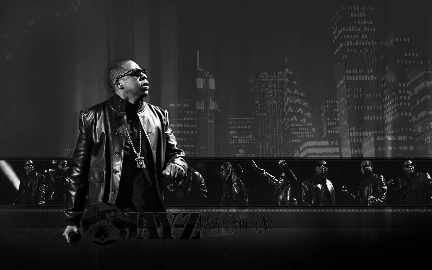 Jay-Z, leather jacket, city skyline, HD Desktop Wallpaper