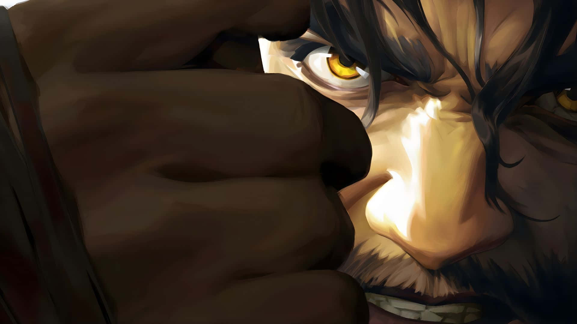 Jayce Arcane, glowing yellow eyes, clenched fist, Full HD Desktop Wallpaper