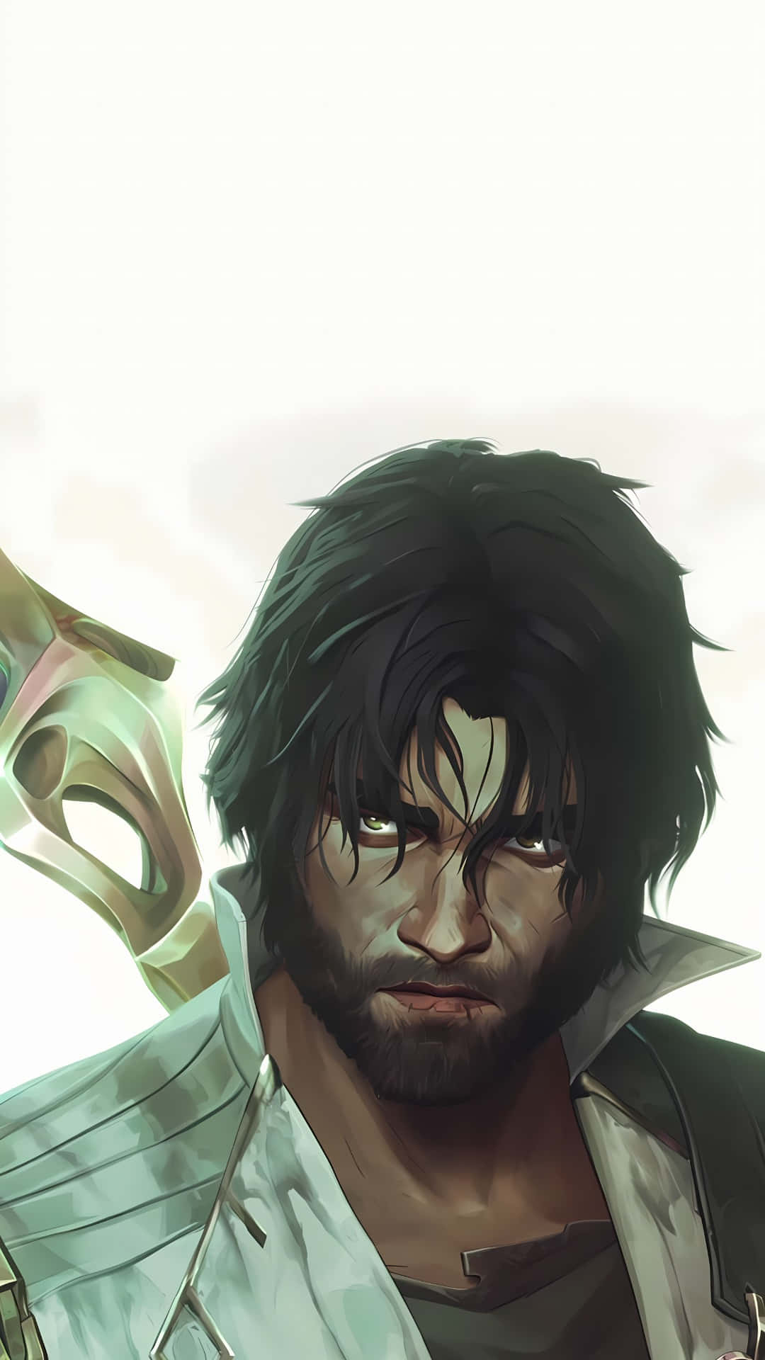 Jayce Arcane, bearded man, dark hair, Full HD Phone Wallpaper