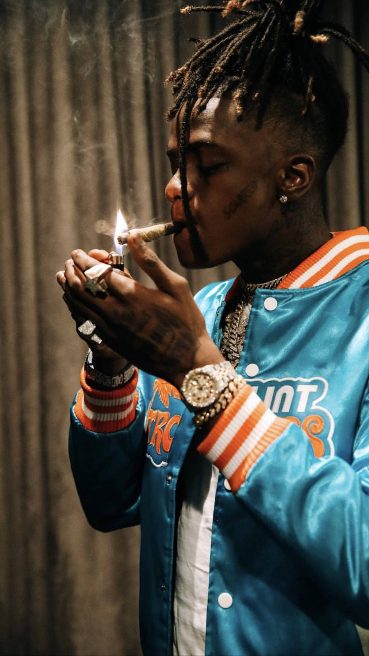 JayDaYoungan, dreadlocks, cigar, Full HD Phone Wallpaper