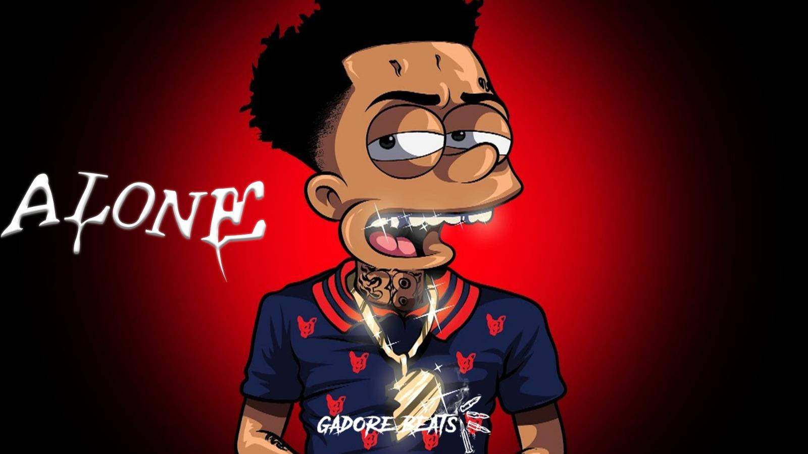 JayDaYoungan, cartoon character, gold chain, HD Desktop Wallpaper