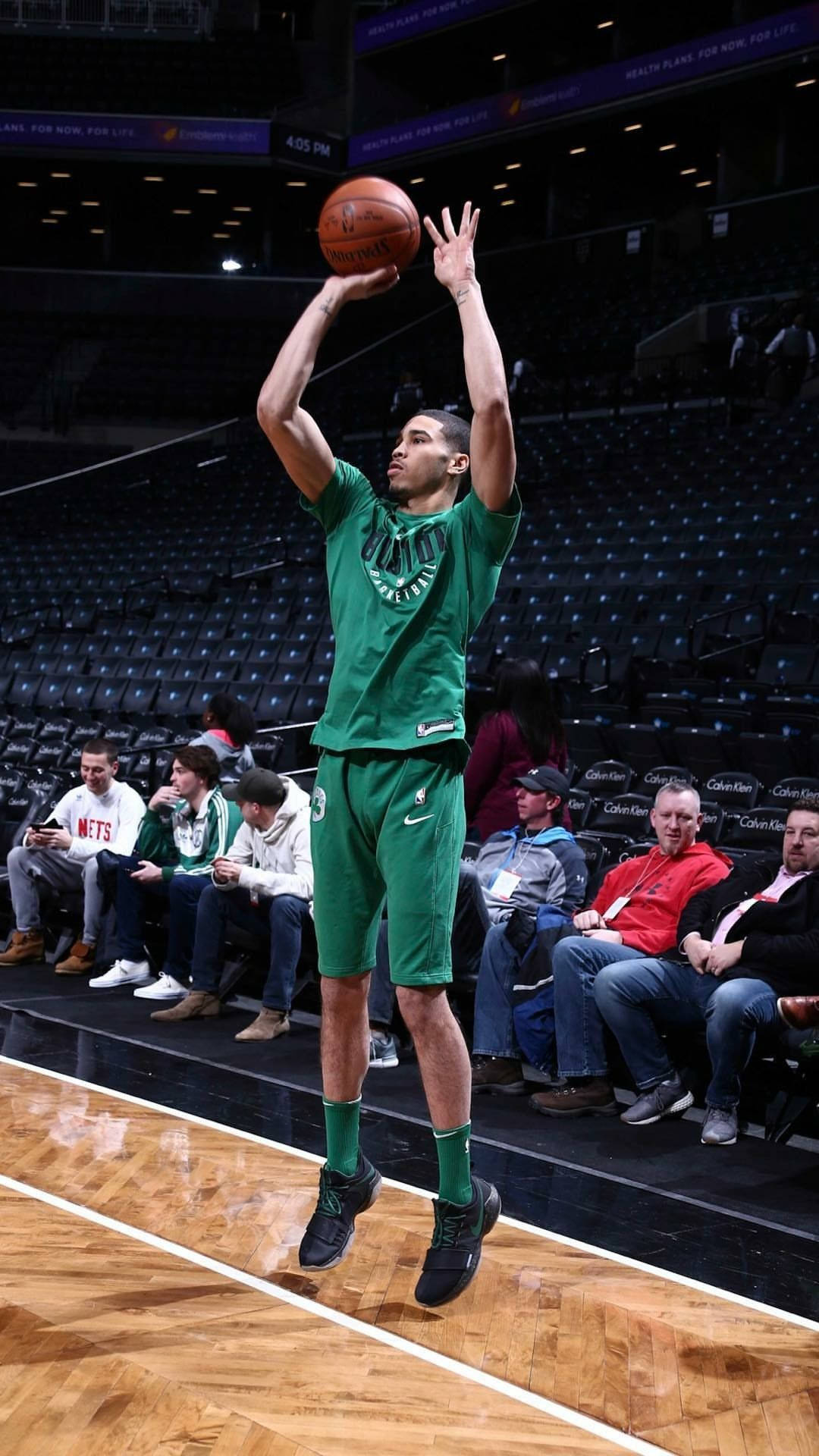 Jayson Tatum, green practice uniform, basketball player, Full HD Phone Wallpaper