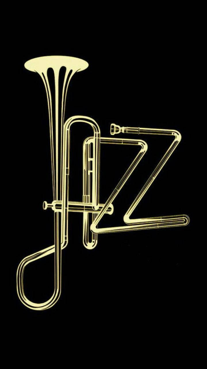 Jazz Chisholm, glowing golden trombone, letter JZ, HD Phone Wallpaper