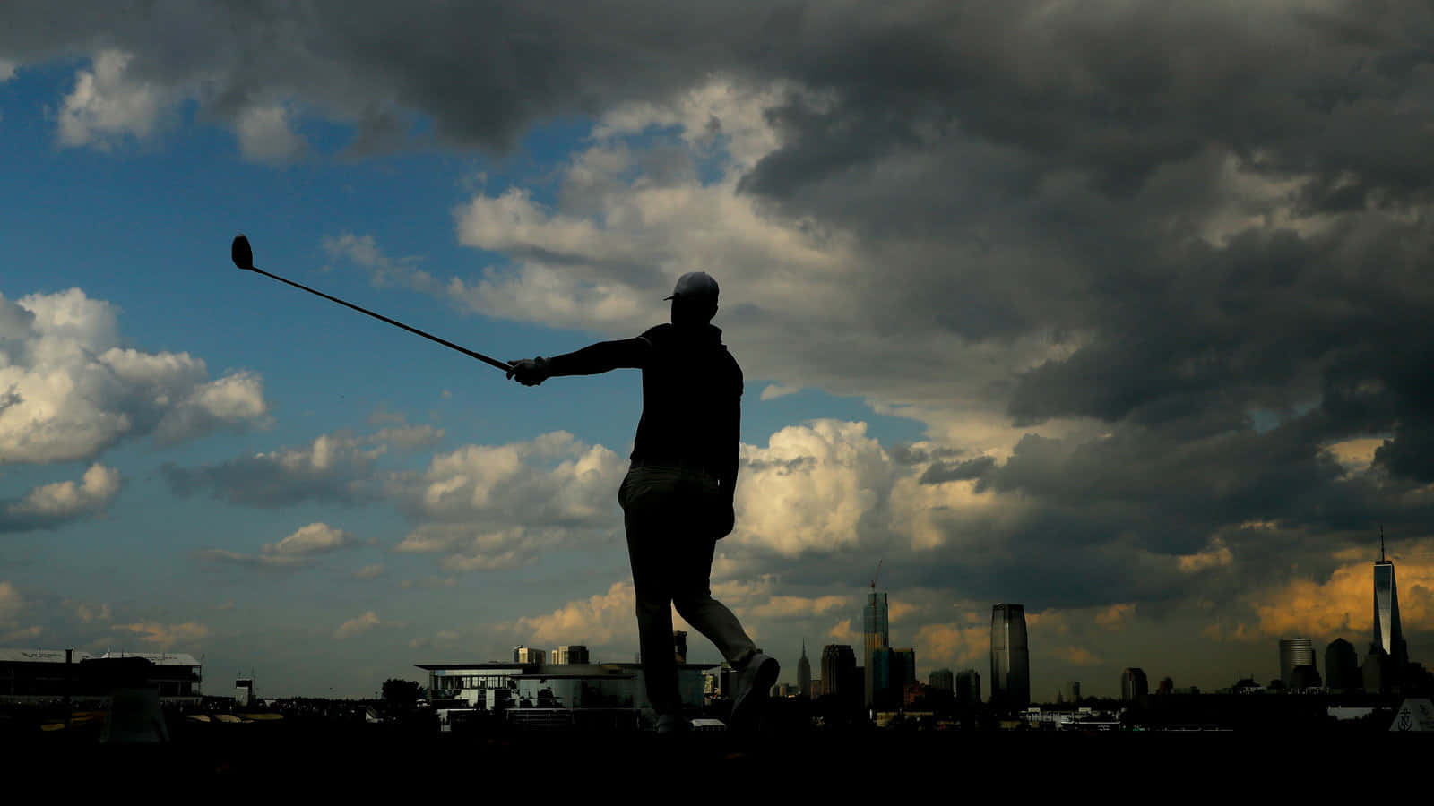JB Holmes, silhouette, cloudy sky, HD Desktop Wallpaper
