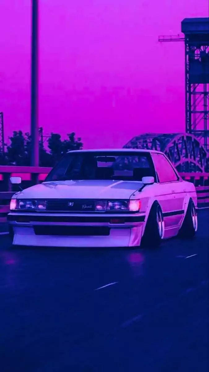JDM Aesthetic, classic Toyota, white, SD Phone Wallpaper