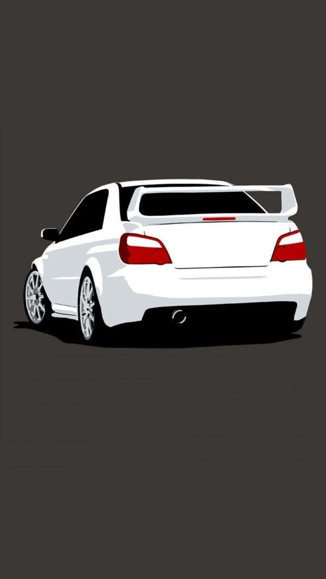 Jdm iPhone, white sports car, rear spoiler, HD Phone Wallpaper