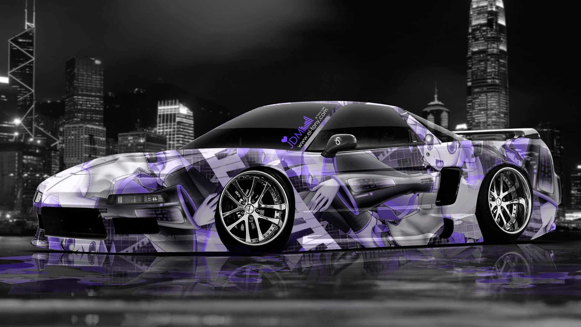 JDM Supra, purple, white, Full HD Desktop Wallpaper