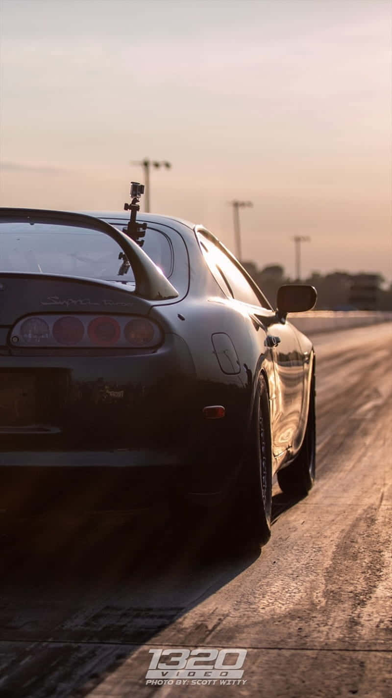 JDM Supra, black, rear wing, HD Phone Wallpaper