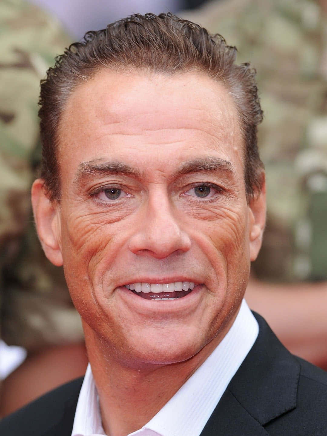 Jean Claude Van Damme, black suit, white shirt, HD Phone Wallpaper