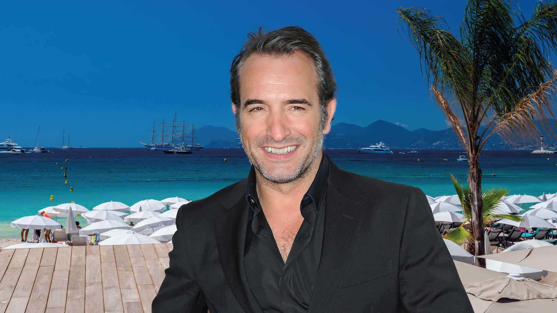 Jean Dujardin, 86th Annual Academy Awards, black suit, Full HD Desktop Wallpaper