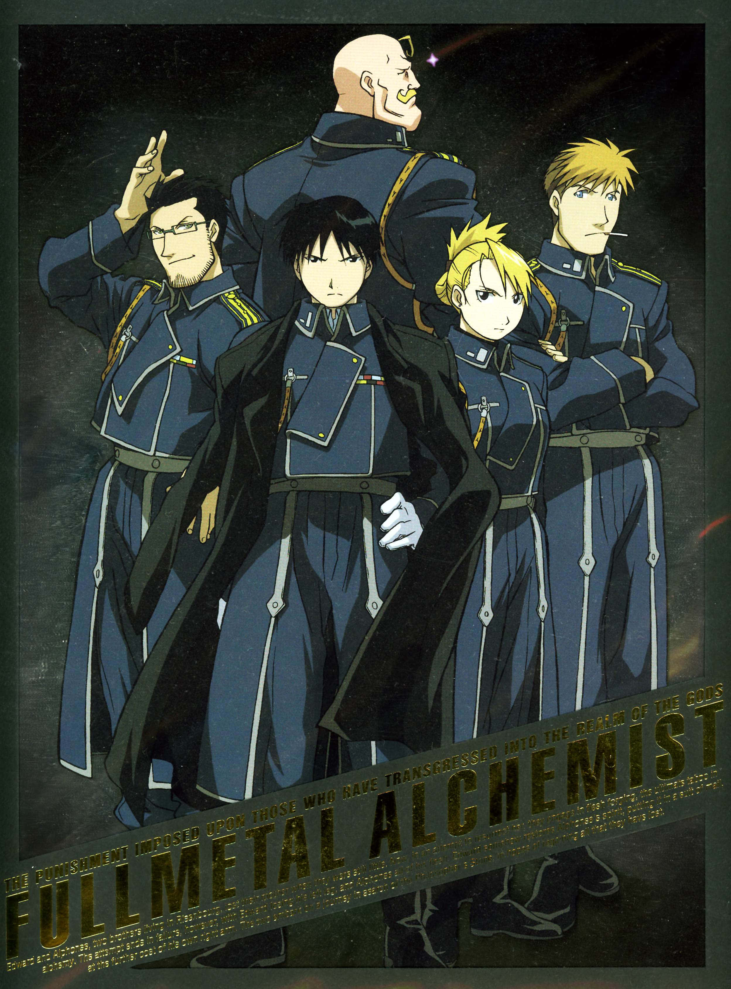 Jean Havoc, blue military uniforms, dark starry background, 2K Phone Wallpaper