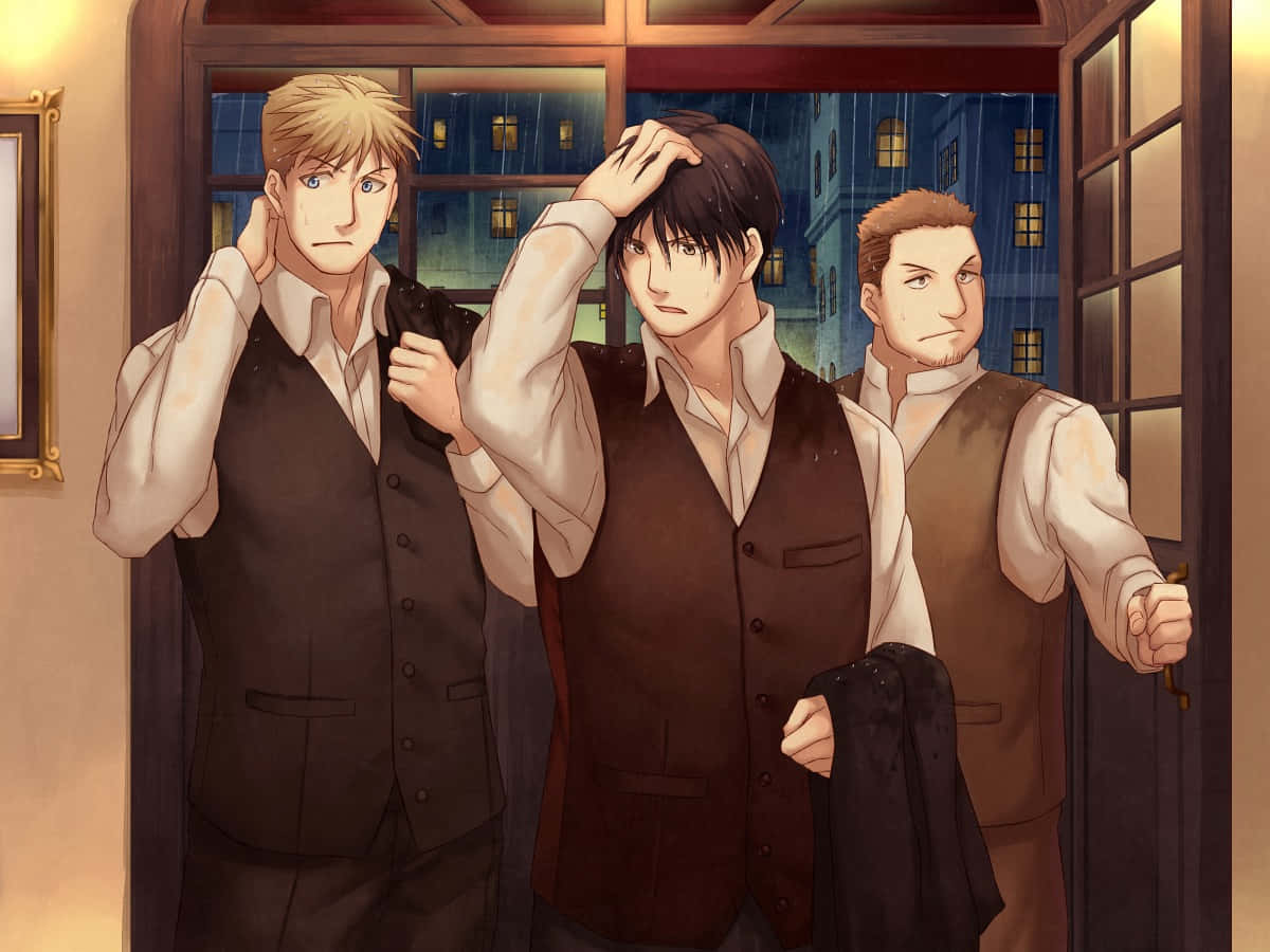 Jean Havoc, anime men, vests, SD Desktop Wallpaper