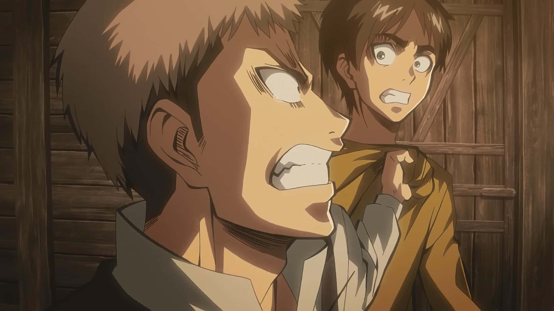 Jean Kirstein, anime characters, wooden room, Full HD Desktop Wallpaper