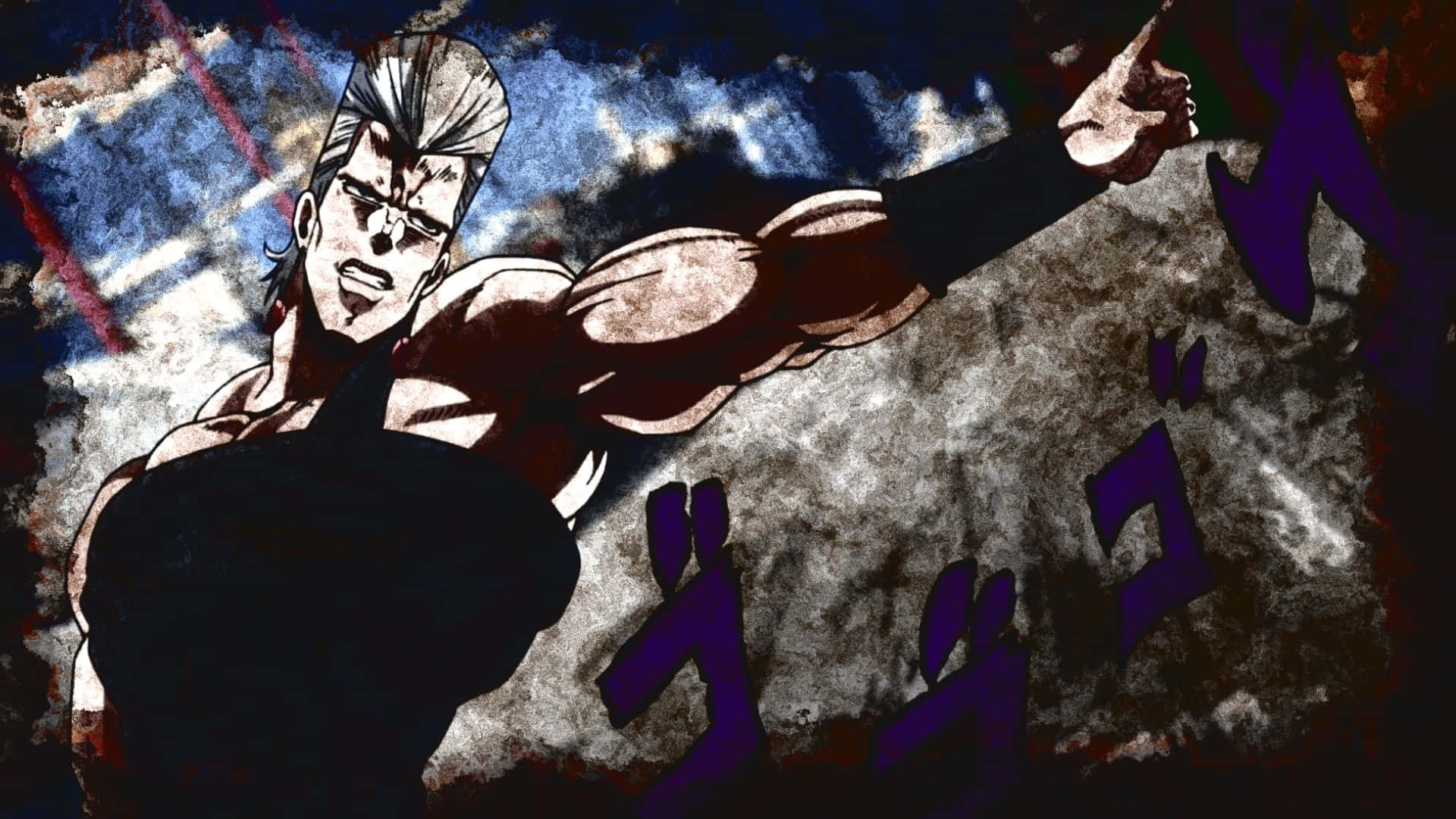 Jean Pierre Polnareff, white hair, glasses, Full HD Desktop Wallpaper