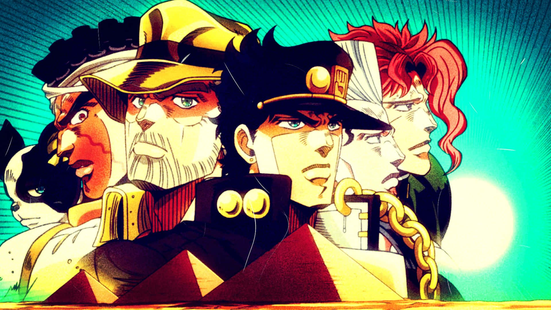 Jean Pierre Polnareff, anime characters, intense expressions, Full HD Desktop Wallpaper