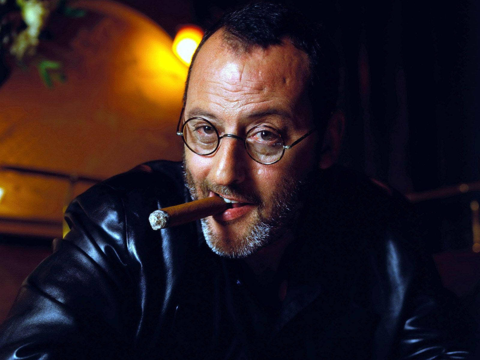 Jean Reno, cigar, glasses, HD Desktop Wallpaper